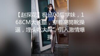 【赵探花】极品00后学妹，168CM大长腿，穿着高筒靴操逼，埋头吃大屌，侧入激情爆操